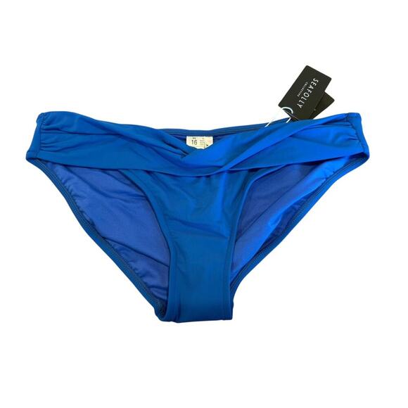 NWT Seafolly Collective Women's Azure Twist Band Hipster Bottom Size 16 or US 12 - Picture 4 of 9